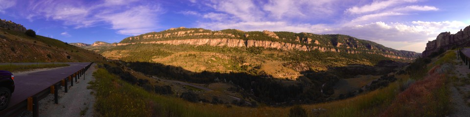140720-Panorama of Tensleep Canyon in Bighorn National Forest
