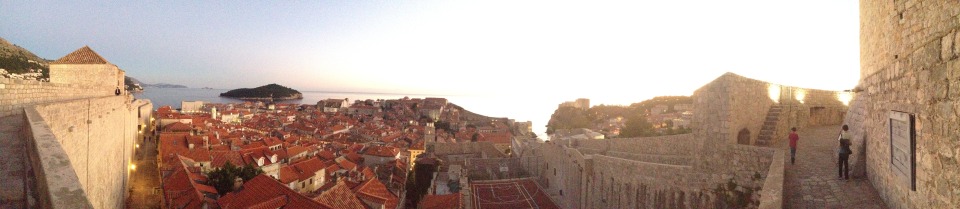 Sunset from the Top of the Wall, Dubrovnik, Croatia - October 2014