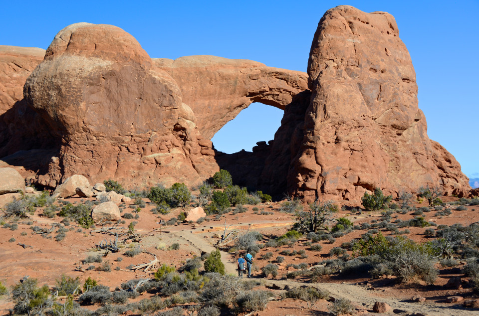 Hiking the arches.