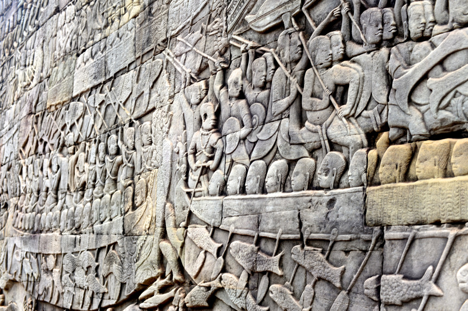Bas-relief of the war with the chams.